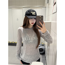 批发美式珍珠烫钻长袖<b class='q'>T</b><b class='q'>恤</b><b class='q'>女</b>早秋修身薄款防晒罩衫面膜tee上衣