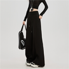 批发实拍微喇运动卫<b class='q'>裤</b>子女春秋新款宽松垂坠感<b class='q'>修身</b>喇叭休闲阔腿<b class='q'>裤</b><b class='q'>夏季</b>