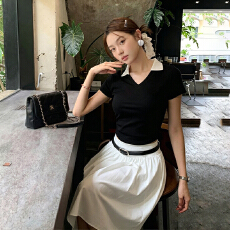 批发实拍白色百褶赫本风<b class='q'>半身裙</b>女2026夏季新款a字裙高腰中裙伞裙半裙