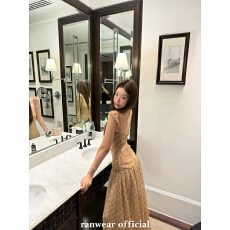 批发吉赛尔'复古<b class='q'>蝴蝶结</b>绑带低腰撞色格纹捏褶A字<b class='q'>连衣裙</b>