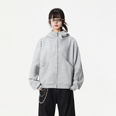 批发大码女装200斤长袖<b class='q'>t</b><b class='q'>恤</b>卫衣秋季拉链开衫<b class='q'>外套</b>新款连帽上衣