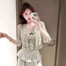 批发原版银线扎染+爱心植绒真两件套开衫女夏季内搭蕾丝拼接