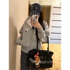 批发早秋外套女<b class='q'>春</b>秋款2026新款爆款韩系连帽秋季卫衣女款灰色开衫上衣