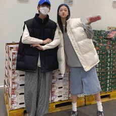 冬季韩版宽松百搭加厚棉服情侣装面包服坎肩马甲背心外穿M-5XL