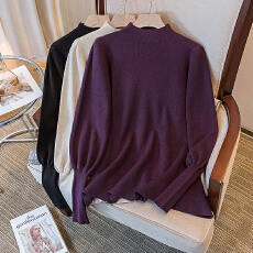 批发实拍大码冬季女装新款韩版胖MM高级感潮流设计感显瘦宽松修身上衣