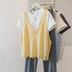 批发实拍大码女装新款韩版时尚学院风百搭设计小众潮流甜美清新马甲