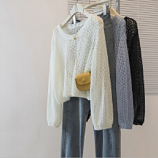 批发实拍大码女装新款气质韩版时尚百搭简约高级设计感显瘦针织衫上衣