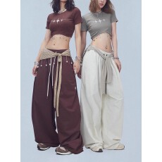 批发不带屁帘街舞宽松阔腿速干刺绣嘻哈裤轻薄透气爵士简约运动裤