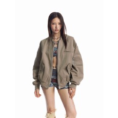 批发美式简约飞行员夹克男女春秋复古<b class='q'>街头</b>百搭外套潮牌机能宽松棒球服