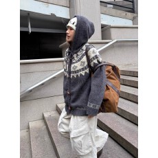 批发连帽毛衣费尔岛加厚连帽毛衣<b class='q'>开衫</b>外套<b class='q'>男</b>女秋冬新款针织上衣