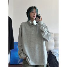 批发原版面料做工260克华夫格<b class='q'>长袖</b>摩朋t恤男女春秋季宽松内搭<b class='q'>打底衫</b>