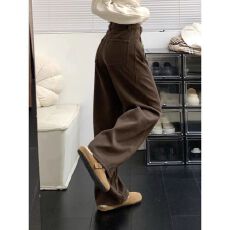 批发实价大码复古美式弯刀<b class='q'>牛仔裤</b>女春秋季胖mm高腰显瘦直筒阔腿裤