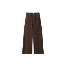 批发实价日系美拉德简约<b class='q'>牛仔裤</b>潮流百搭新款慵懒纯色简约高腰裤子