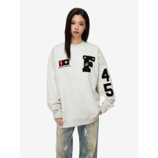 批发2026年美式重磅字母圆领<b class='q'>卫衣</b>春秋季宽松情侣打底上衣潮