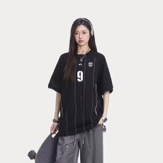 批发ins美式复古运动风球衣短袖T恤2026夏季新款休闲显瘦情侣半袖上衣