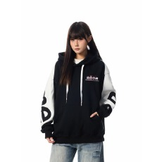 批发美式街头重磅贴布刺绣连帽<b class='q'>卫衣</b>男女宽松休闲加绒帽衫<b class='q'>外套</b>潮