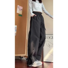 批发美式ins<b class='q'>春</b>夏季网格速干裤男女百搭透气运动裤宽松显瘦休闲长裤子