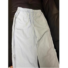 批发侧拉链蓝色速干裤男美式户外运动工装裤子女夏季2026新款休闲长裤