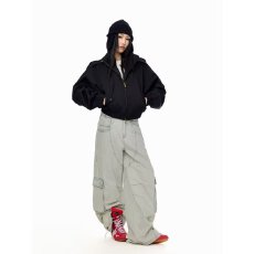 批发<b class='q'>夹克</b>美式潮流复古立领工装男女春秋季新款高级感短宽巴恩风外套