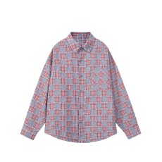 批发流苏格子布衬衫黑衣<b class='q'>长袖</b>春秋宽松<b class='q'>情侣</b><b class='q'>款</b>寸衣休闲衬衣女外套上衣