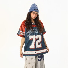 批发原版美式球服球衣短袖<b class='q'>T</b><b class='q'>恤</b>女男2026夏新款宽松休闲运动百搭上衣