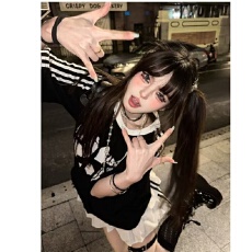 批发棉美式高街潮牌三条杠印花短袖T恤女夏季休闲宽松<b class='q'>情侣</b><b class='q'>上衣</b>