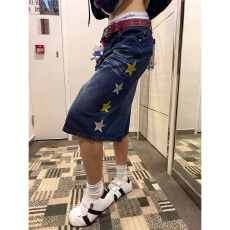 批发美式复古牛仔五分裤女夏季2026年新款宽松显瘦中裤5分阔腿短裤潮