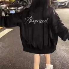 批发棒球领刺绣字母飞马奇飞行员夹克女男春秋高街拉链ins情侣<b class='q'>外套</b>