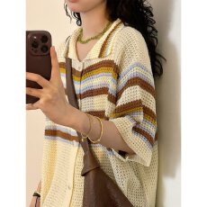 批发美式复古老钱风廓形短袖POLO衫男女夏季轻奢风潮牌正肩针织上衣服