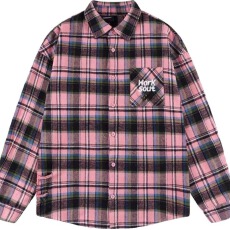 批发美式复古甜酷格子长袖衬衫女春秋2026新款设计感小众宽松衬衫外套