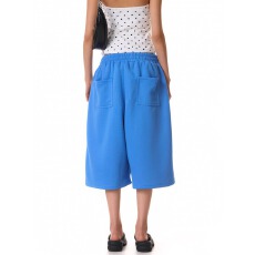 批发美式国潮做旧字母印花阔腿<b class='q'>七分裤</b>男<b class='q'>女</b>宽松休闲运动风松紧腰短裤