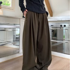 批发美式南风街区小西裤女宽松直筒休闲长裤ins痞帅阔腿垂坠感<b class='q'>西装</b>裤