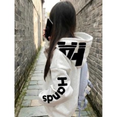 批发华棉复合美式008高街字母刺绣连帽卫衣女男春<b class='q'>秋冬</b>宽松情侣外套