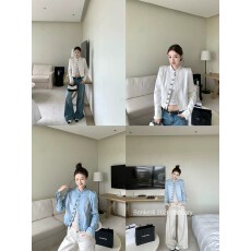 批发原版质量美式时尚高级感银扣短款牛仔外套女<b class='q'>春</b>秋夏修身显瘦夹克