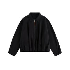 批发美式复古翻领飞行<b class='q'>夹克</b>男女秋季潮牌拼接工装外套高街宽松运动上衣