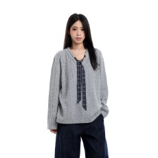 批发学秋冬季日系学院风带麻花<b class='q'>针织衫</b><b class='q'>男</b>女垂感慵懒风长袖毛衣