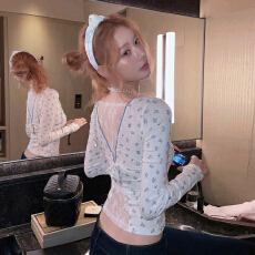 批发白色蕾丝碎花长袖<b class='q'>t</b><b class='q'>恤</b>女秋季2025年新款巨好看内搭打底纯欲v领上衣