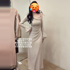 批发法式气质蕾丝拼接长袖连衣裙子女秋冬季2026新款修身收腰<b class='q'>包臀</b><b class='q'>长裙</b>