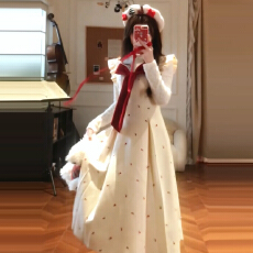 批发甜美风舒适遮肉洋气连衣裙女装春季长裙新款高级感裙子潮