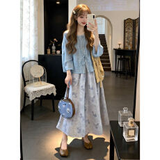 新中式禅意风连衣裙女早春2026新款巨好看穿搭一整套长裙两件套装