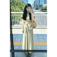 批发独特绝美漂亮<b class='q'>连衣</b>裙子女夏2026新款巨好看穿搭一整套收腰<b class='q'>长裙</b>套装