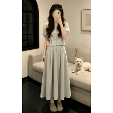 批发法式<b class='q'>学院风</b><b class='q'>衬衫</b>套装连衣裙子女夏季2026新款巨好看ootd穿搭一整套