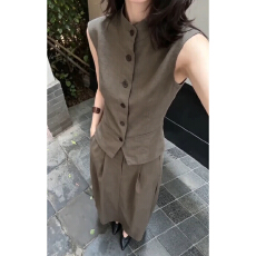 批发极简高智感穿搭一整套装连衣裙子女夏季2026新款气质背心<b class='q'>马甲</b>长裙