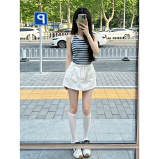 批发巨好看ootd穿搭一整套2026新款夏季无袖<b class='q'>条纹</b>背心女夏季短<b class='q'>裙</b>子套装