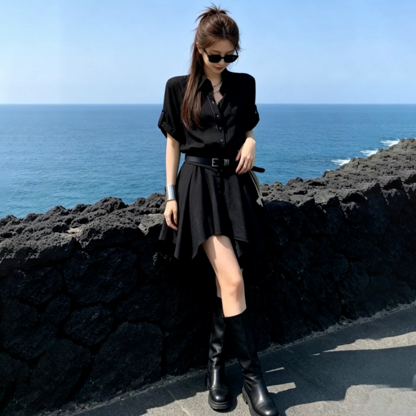 BY30394# 法式高级感黑...