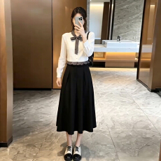 批发2026早秋韩系穿搭一整套富家千金感小香风针织衫<b class='q'>半身裙</b>子套装长<b class='q'>裙</b>