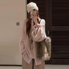 批发韩系秋冬季穿搭一整套2026新款针织毛衣叠穿衬衫女阔腿<b class='q'>裤</b><b class='q'>三件套</b><b class='q'>装</b>