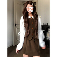批发韩系衬衫马甲<b class='q'>西装</b>连衣裙子<b class='q'>女</b>秋季2026新款高智感穿搭千金风套装裙