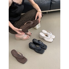 JIAMANNI 韩版厚底人字拖女夏外穿2026新款小个子夹脚防滑凉拖鞋