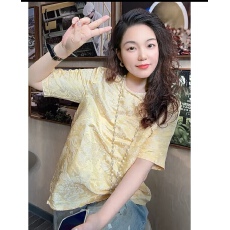 批发【<b class='q'>真丝</b>麻】<b class='q'>衬衫</b>女缠枝牡丹提花新中式气质百搭贵气款上衣